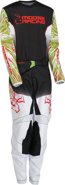 MOOSE OFFROAD Youth Agroid Pants - Green/Red/Black - US 28 2903-2278
