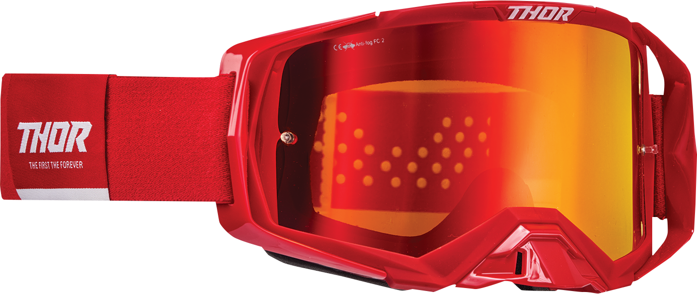 THOR Activate Goggle - Red/White - Iridium Mirror Lens 2601-2792