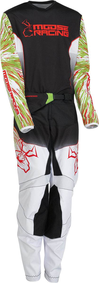 MOOSE OFFROAD Youth Agroid Jersey - Green/Red/Black - Medium 2912-2268