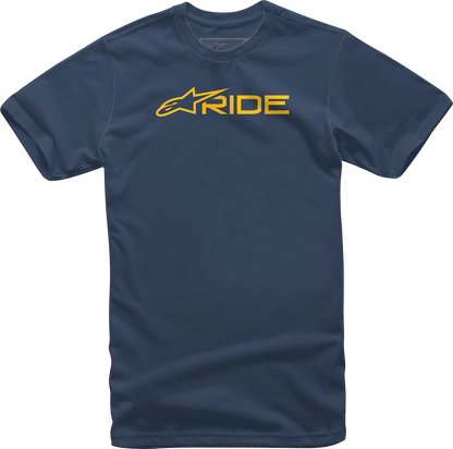 ALPINESTARS Ride 3.0 T-Shirt - Navy/Gold - Large 1232-722007059L
