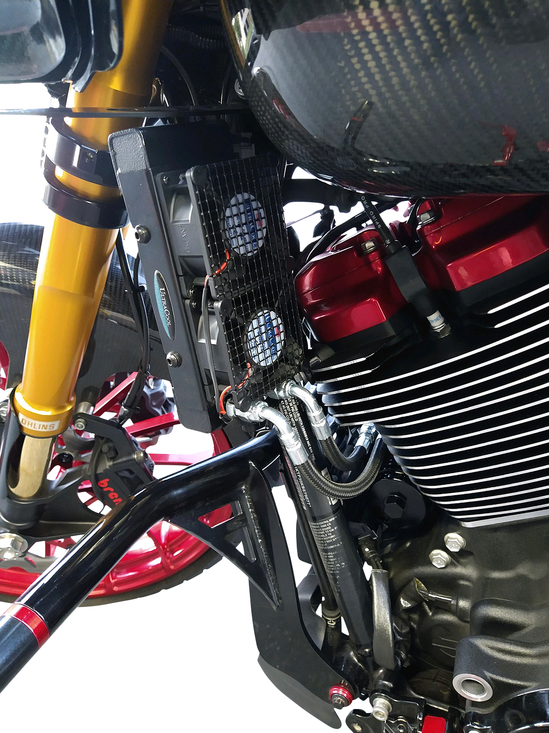 ULTRACOOL Side Mount Oil Cooler Kit - Gloss Black - Touring SMT-1GSS