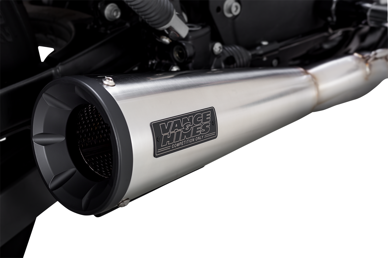 VANCE & HINES 2-into-1 Upsweep Exhaust System - Brushed - Stainless Steel 27327