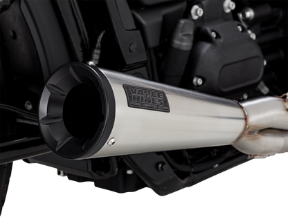 VANCE & HINES 2-into-1 Upsweep Exhaust System - Brushed - Stainless Steel 27323