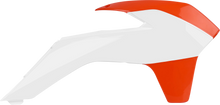 POLISPORT Radiator Cover - White/Orange - KTM 8417400001