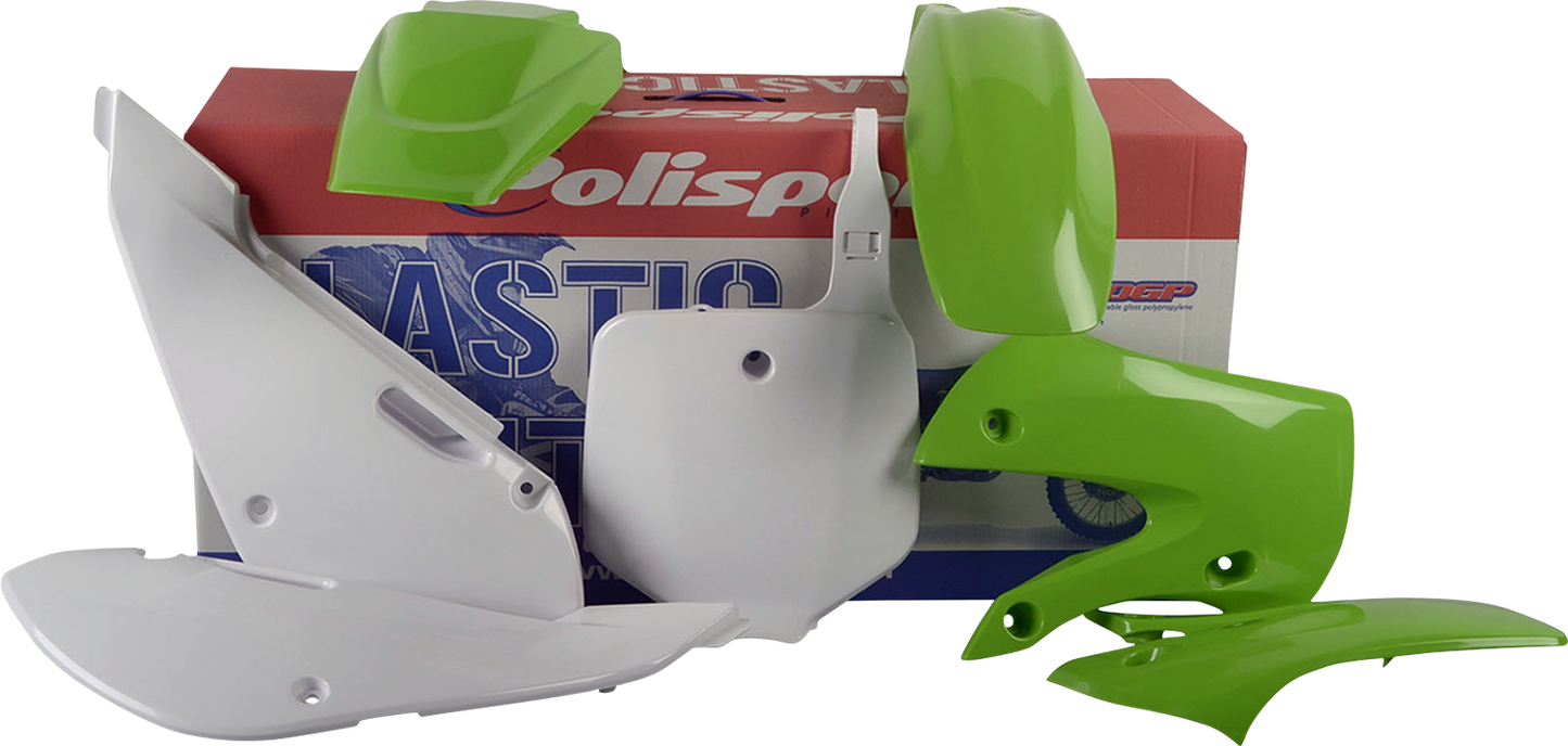 POLISPORT Body Kit - Complete - OEM '11-'12/'16-'23 Green/White - KX 65 90162
