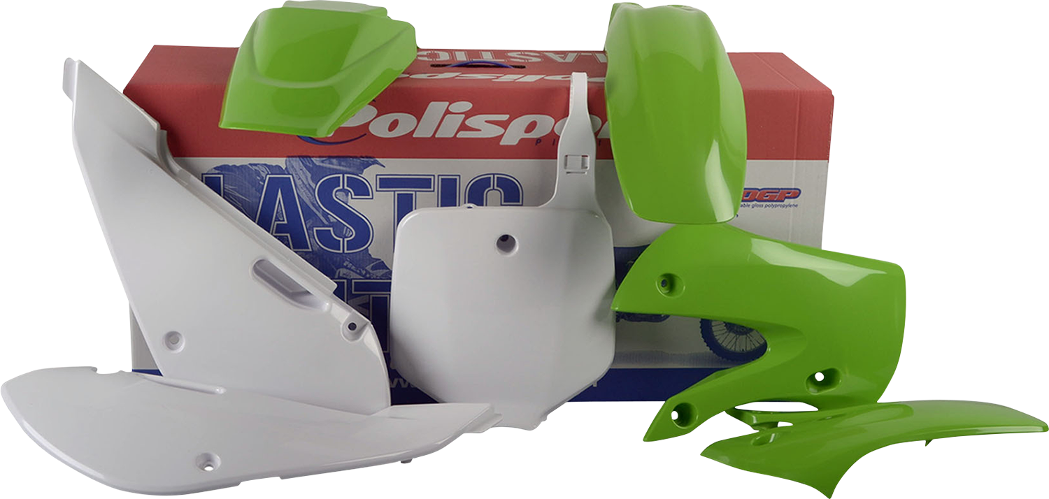 POLISPORT Body Kit - Complete - OEM '11-'12/'16-'23 Green/White - KX 65 90162