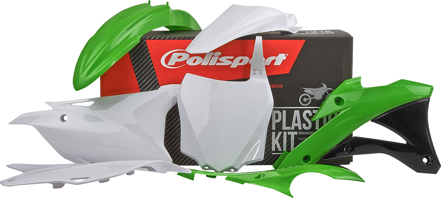 POLISPORT Body Kit - Complete - '14 - '15 OEM Green/White/Black - KX 85 90632