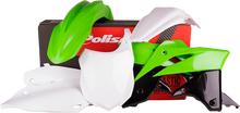 POLISPORT Body Kit - Complete - '14 - '15 OEM Green/Black/White - KX 250F 90625