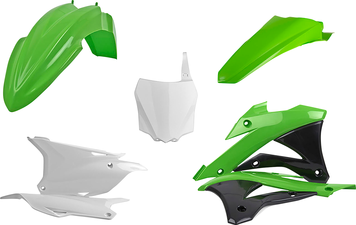 POLISPORT Body Kit - Complete - OEM Green/White/Black - KX 85 90696