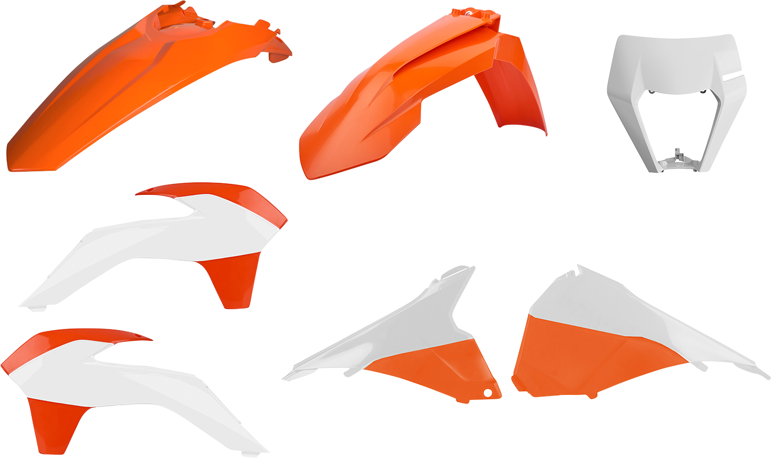 POLISPORT Restyled Body Kit - Orange/White - EXC/EXC-F 90878