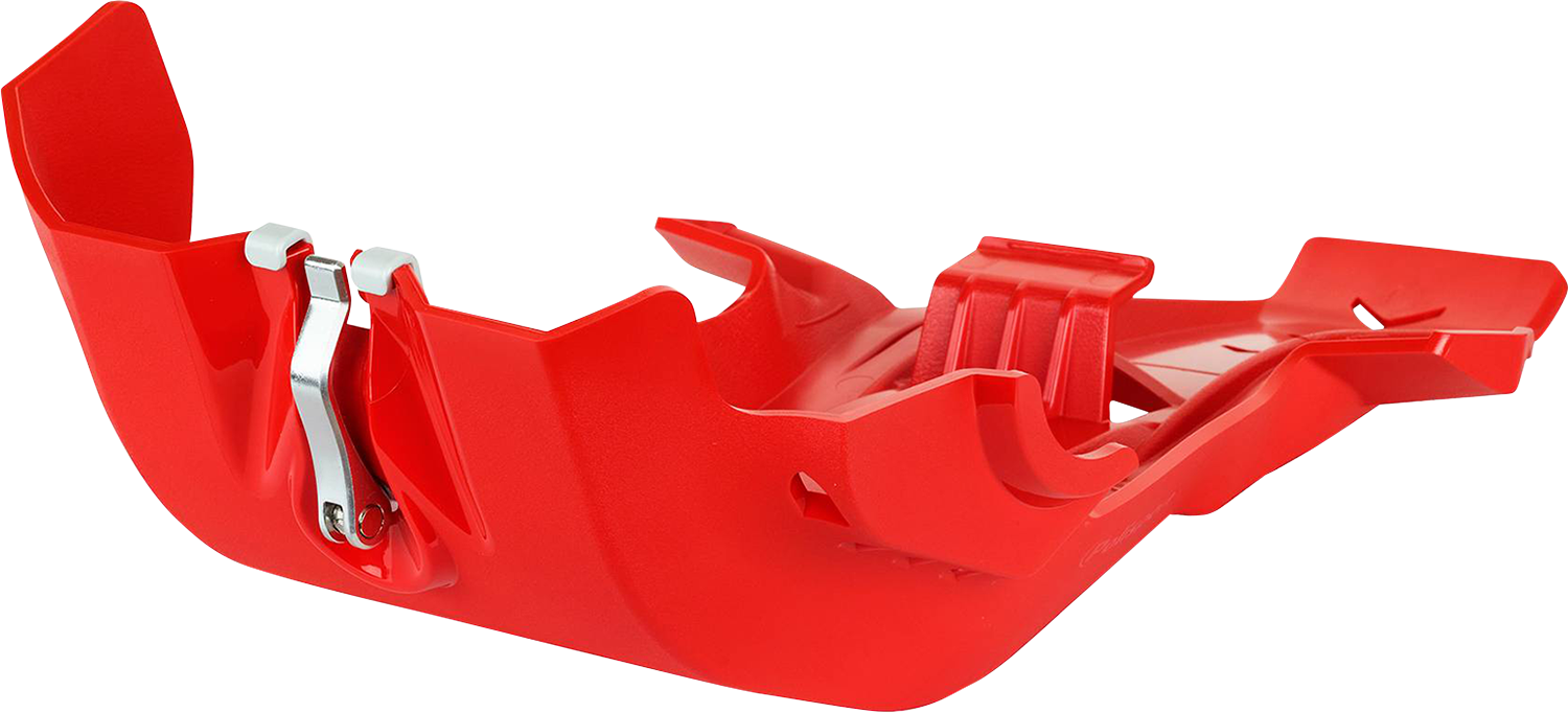 POLISPORT Fortress Skid Plate - '04 OEM Red - CRF 250/450 R/RX 8476400002