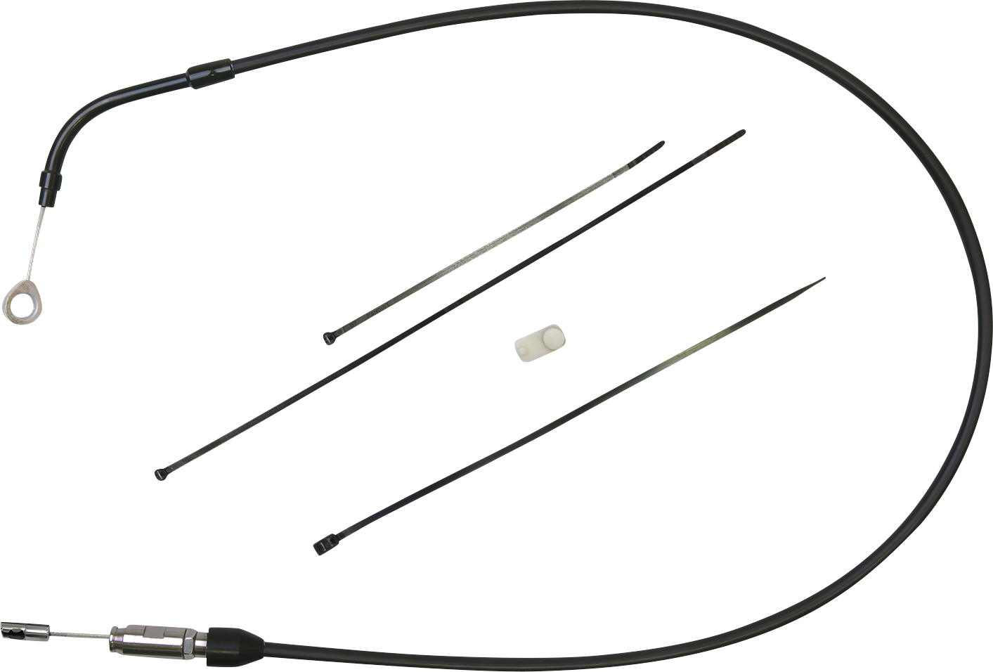 DRAG SPECIALTIES Quick Connect Clutch Cable - Upper - Bent Tube - 39" - Black/Black 6323500HE