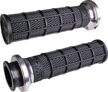 ODI Hart-Luck Signature V-Twin Lock-On™ Grips for Indian - Black/Silver V31ITW-BB-S