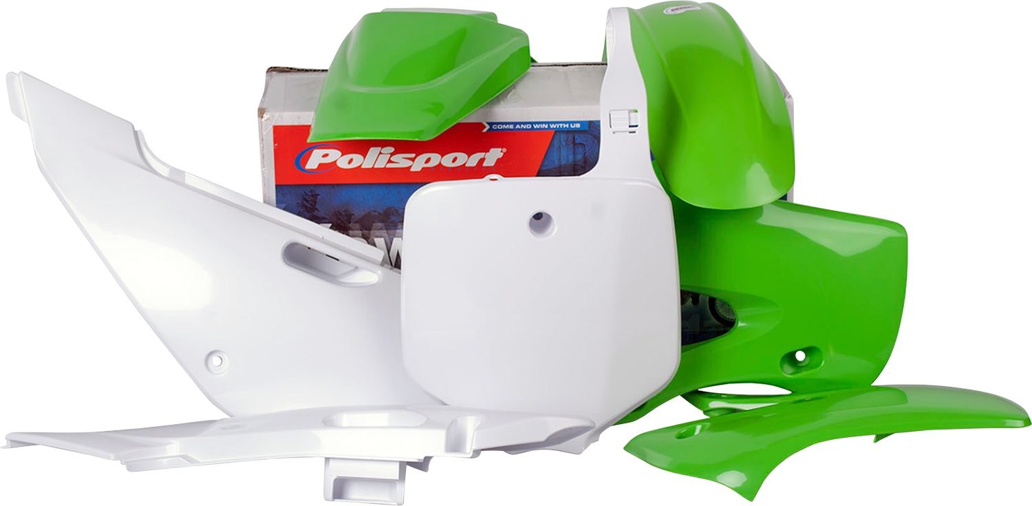 POLISPORT Body Kit - Complete - OEM Green/White - KLX 110 90056
