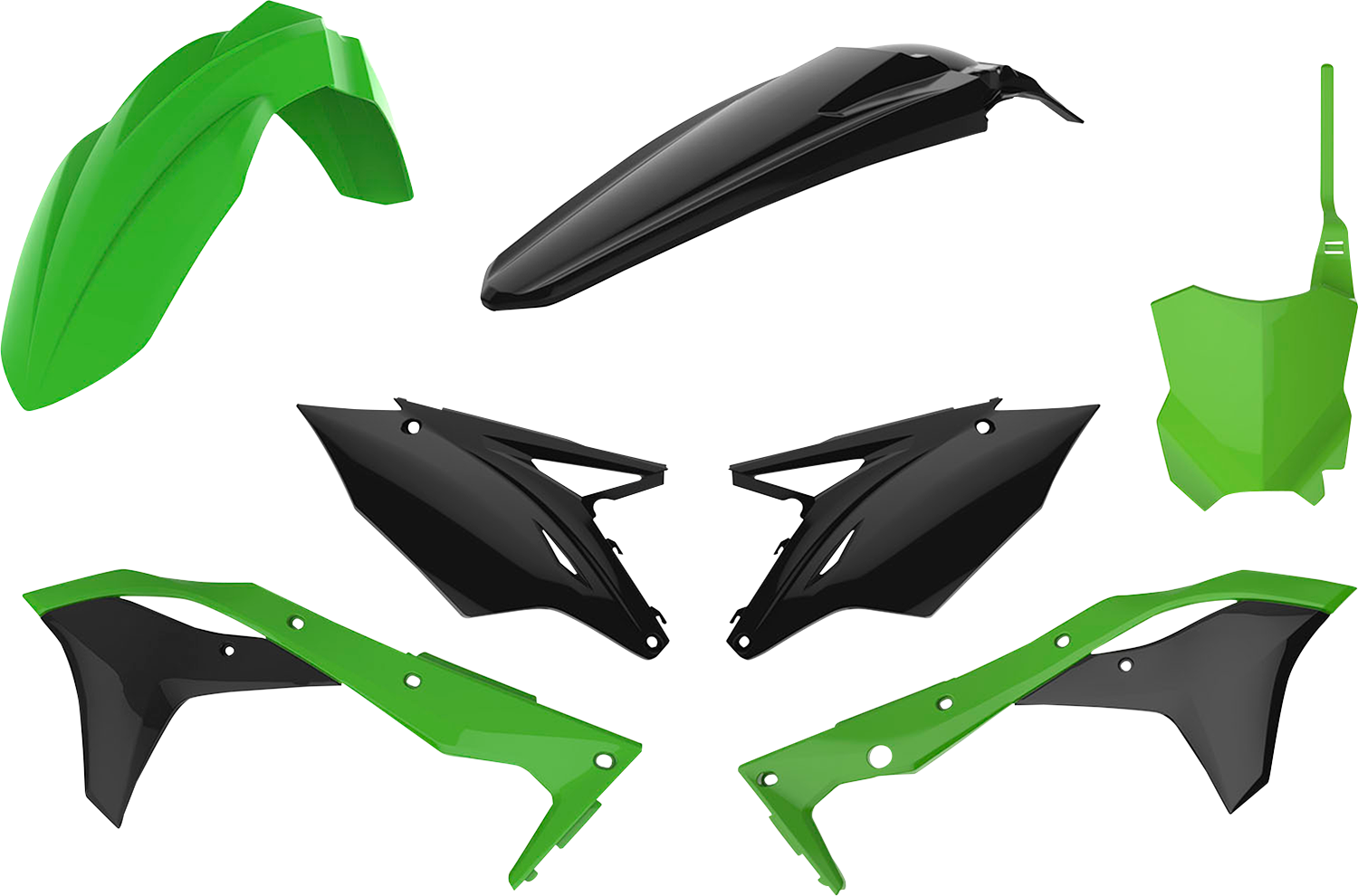 POLISPORT Body Kit - Complete - Green/Black - KX 450F 90837