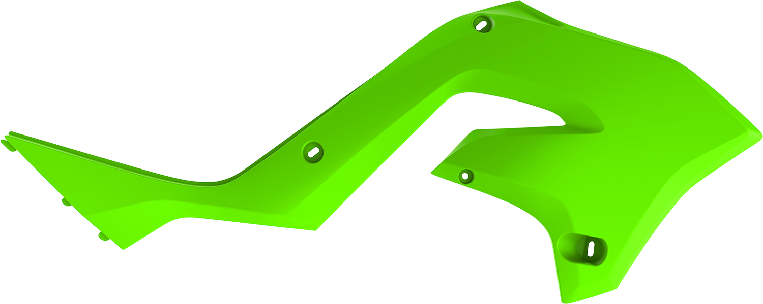 POLISPORT Radiator Cover - Restyle - Fluorescent Green - KX 125/250 8425800004