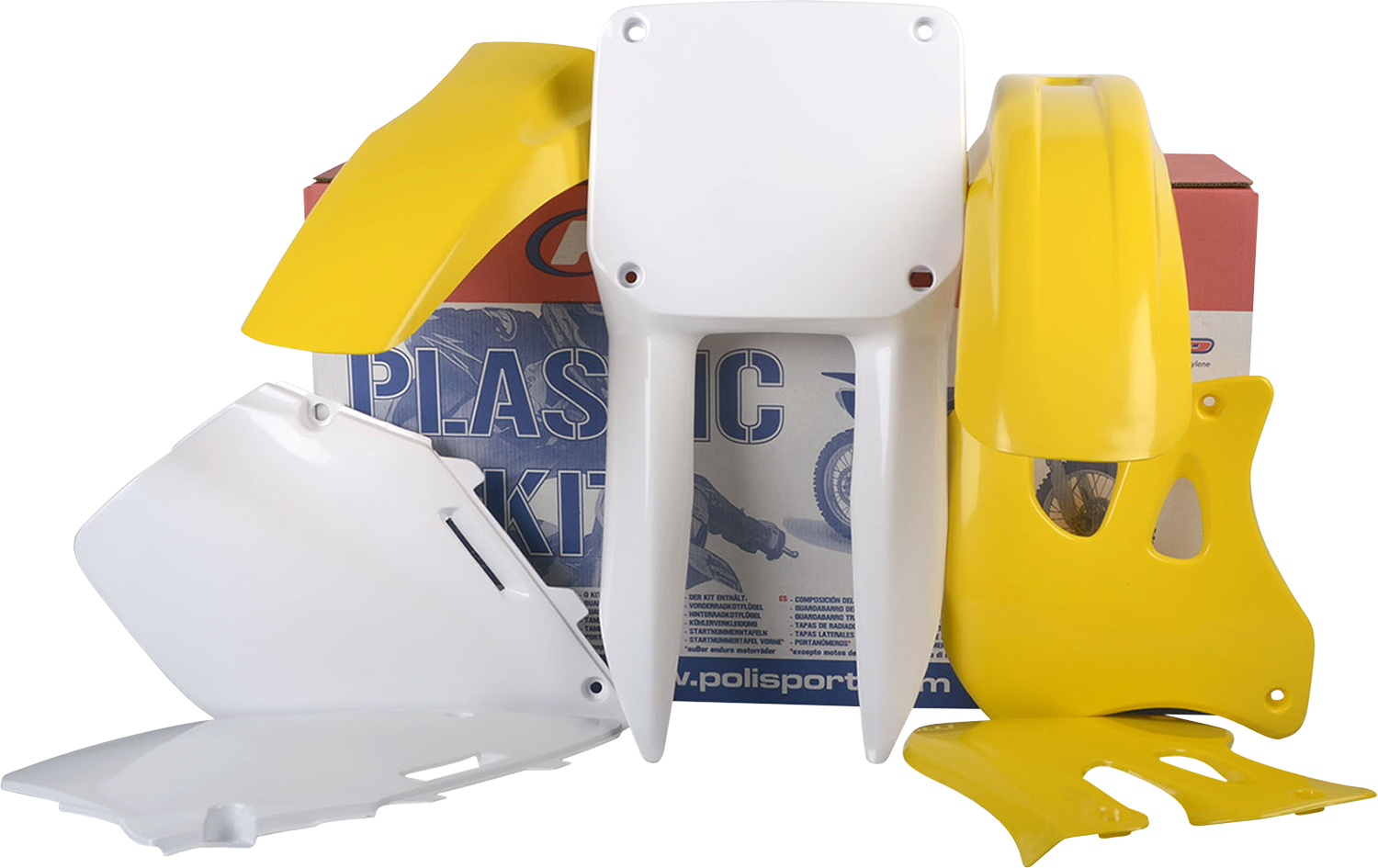 POLISPORT Body Kit - OEM Yellow/White - RM 125/250 90093