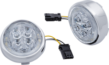 CIRO Turn Signal Insert - Front - Chrome/Clear 45403