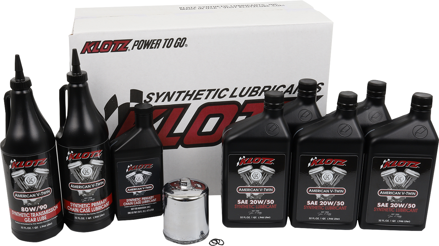 KLOTZ OIL Premium Oil Change Kit - '84-'99 Evolution Big Twin KH-106