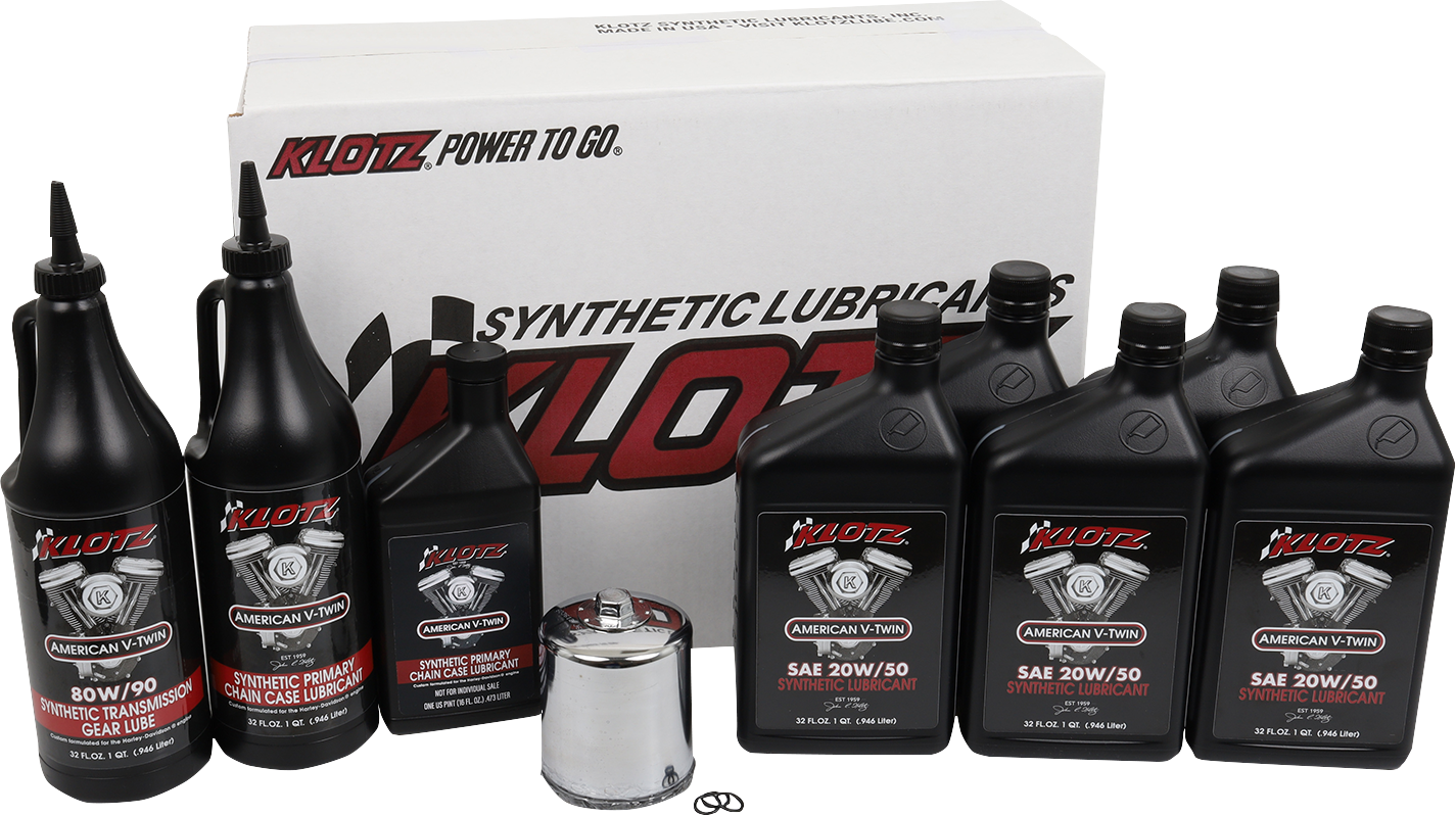 KLOTZ OIL Premium Oil Change Kit - Twin Cam/M8 KH-108