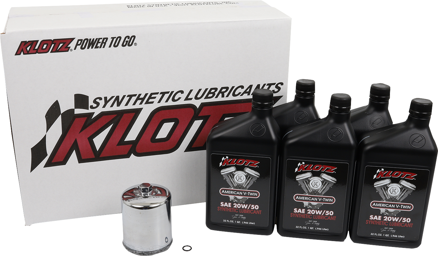 KLOTZ OIL Basic Oil Change Kit - '84-'99 Evolution Big Twin KH-107