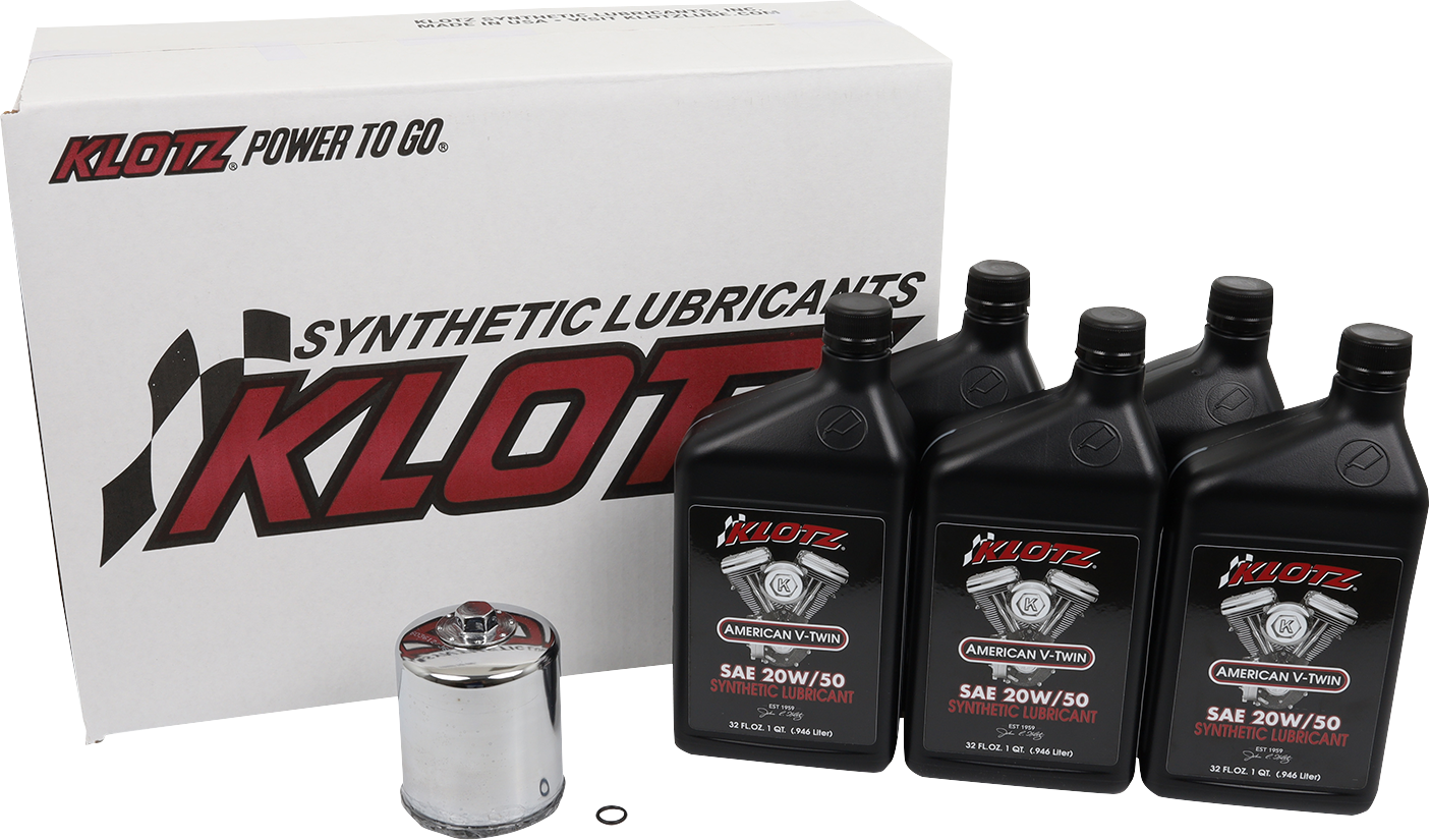 KLOTZ OIL Basic Oil Change Kit - Twin Cam/M8 KH-109