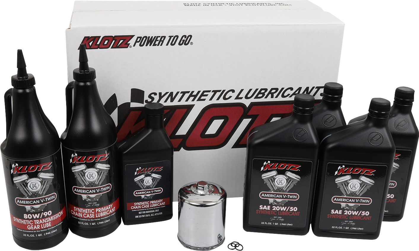 KLOTZ OIL Premium Oil Change Kit - Twin Cam/M8 KH-100