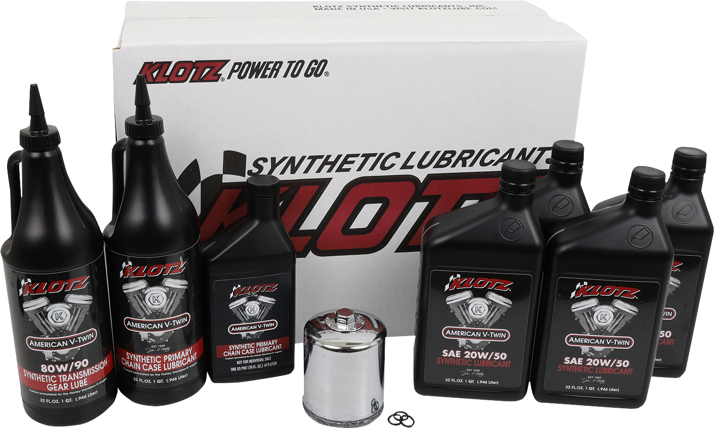 KLOTZ OIL Premium Oil Change Kit - '84-'99 Evolution Big Twin KH-102