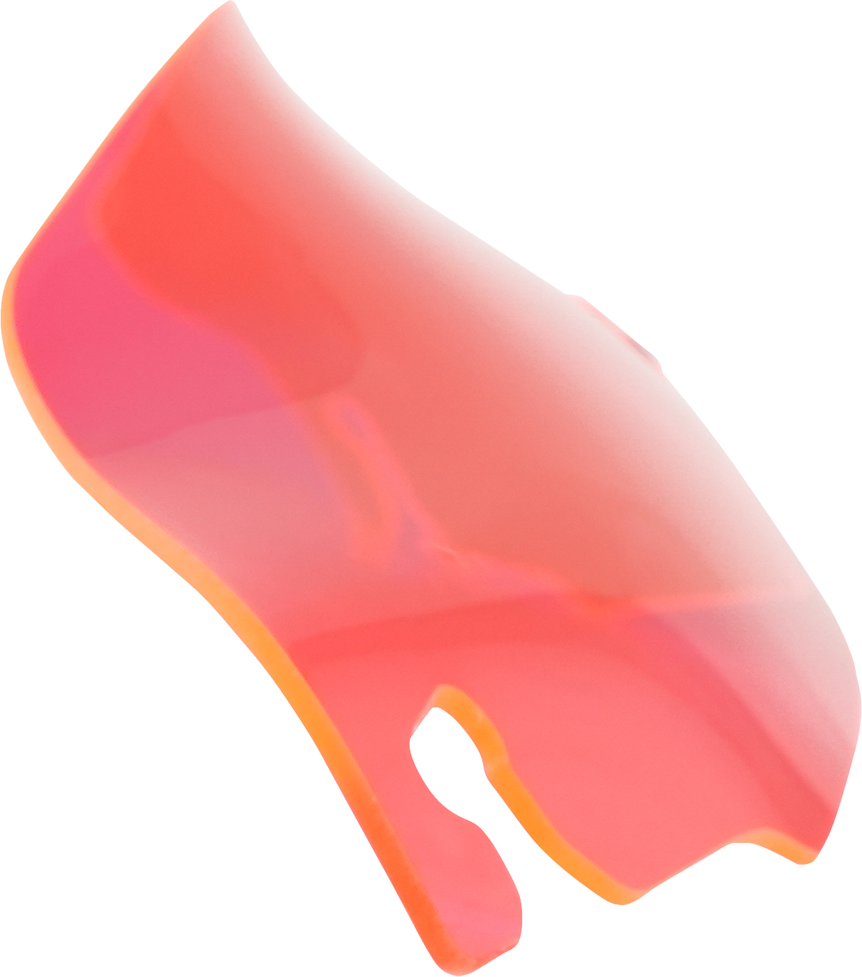 KLOCK WERKS Kolor Flare™ Windshield - 3-1/2" - Pink Ice - FLR KWW-01-0655