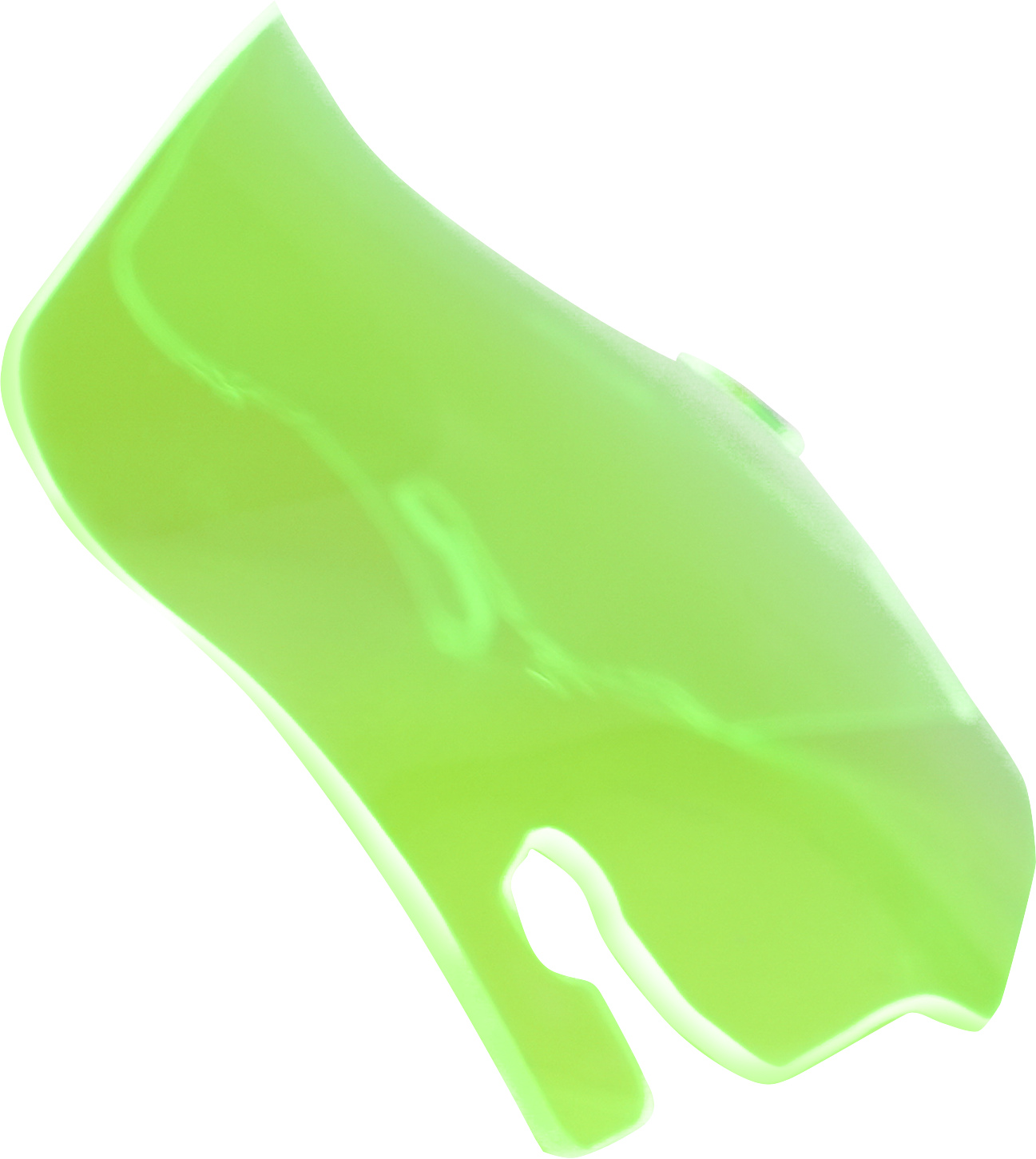 KLOCK WERKS Kolor Flare™ Windshield - 3-1/2" - Green Ice - FLR KWW-01-0656