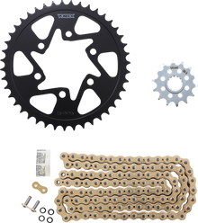 VORTEX Chain and Sprocket Kit - GFRS - Black - Kawasaki Ninja ZX-6R CKG4218