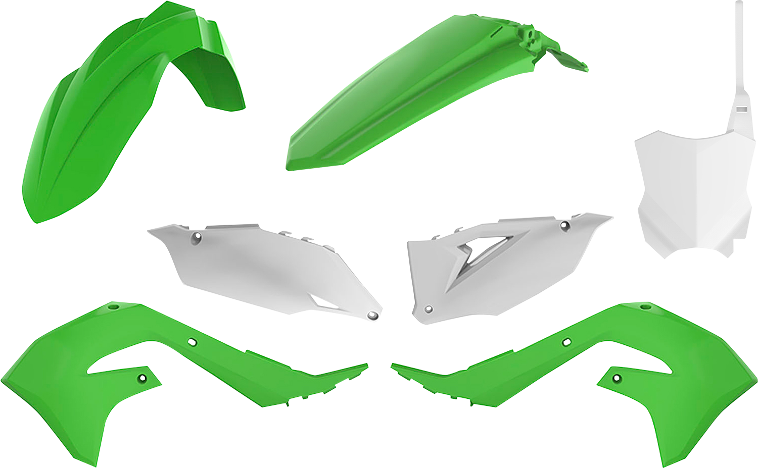 POLISPORT Body Kit - Complete - OEM Green/White - KX 450F 90816