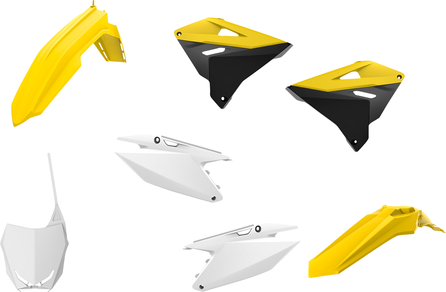 POLISPORT Body Kit - Restyle - OEM Yellow/White/Black - RM 125/250 90864