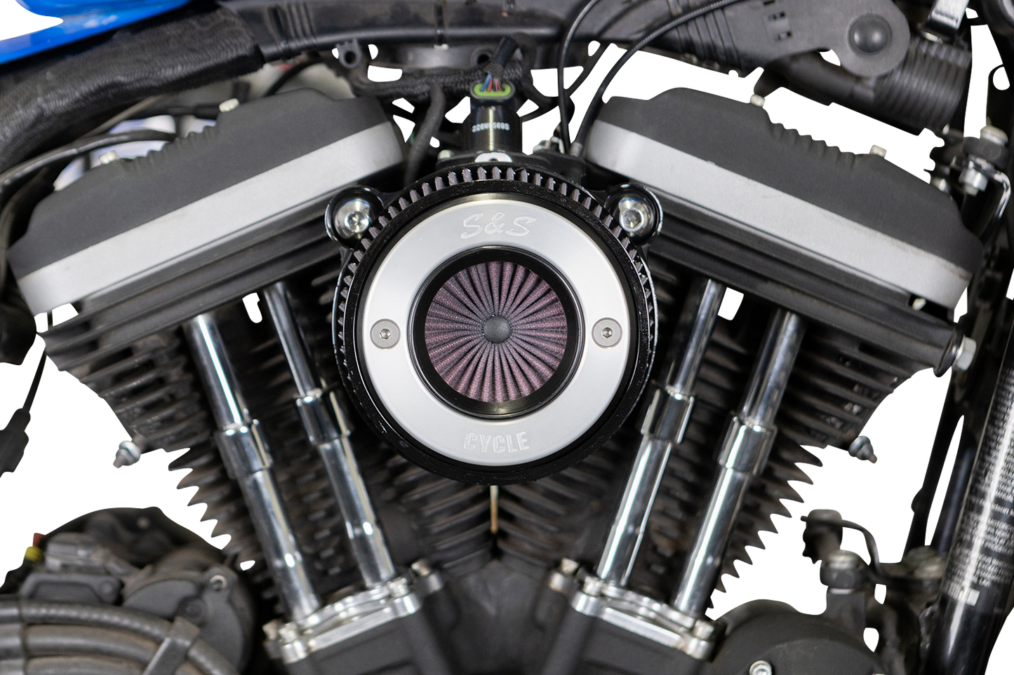 S&S CYCLE Air Stinger Stealth Air Cleaner Kit - Black Chrome Ring 170-0724A