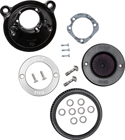S&S CYCLE Air Stinger Stealth Air Cleaner Kit - Black Chrome Ring 170-0724A