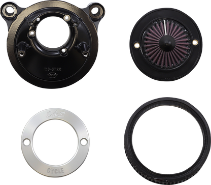 S&S CYCLE Air Stinger Stealth Air Cleaner Kit - Black Chrome Ring 170-0716A
