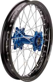 MOOSE OFFROAD Wheel Assembly - SX-1 - Complete - Rear - Black Wheel/Blue Hub - 19x2.15 - Husqvarna/Gas Gas/KTM MR-21519-BKBU