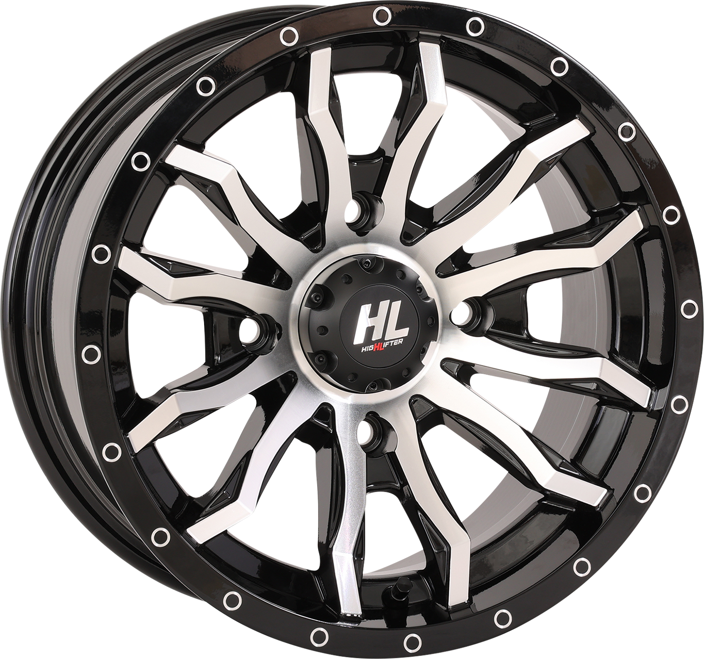 HIGH LIFTER Wheel - HL21 - Front/Rear - Gloss Black w/Machined - 22x7 - 4/137 - 4+3 (+10 mm) 22HL21-1137