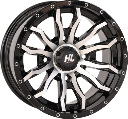 HIGH LIFTER Wheel - HL21 - Front/Rear - Gloss Black w/Machined - 22x7 - 4/137 - 4+3 (+10 mm) 22HL21-1137
