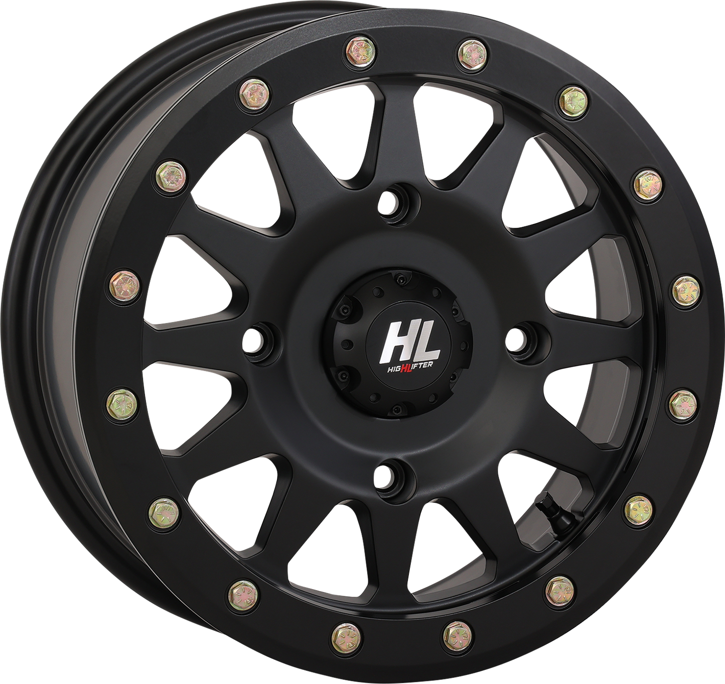 HIGH LIFTER Wheel - HLA1 Beadlock - Front/Rear - Matte Black - 15x7 - 5/4.5 - 5+2 (+40 mm) 15HLA1-1445