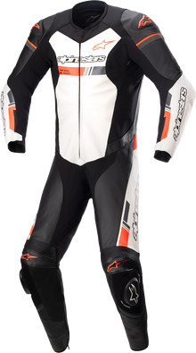 ALPINESTARS GP Force Chaser 1-Piece Leather Suit - Black/White/Red Fluo - US 44 / EU 54 3150321-1231-54