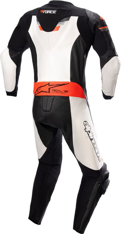 ALPINESTARS GP Force Chaser 1-Piece Leather Suit - Black/White/Red Fluo - US 48 / EU 58 3150321-1231-58