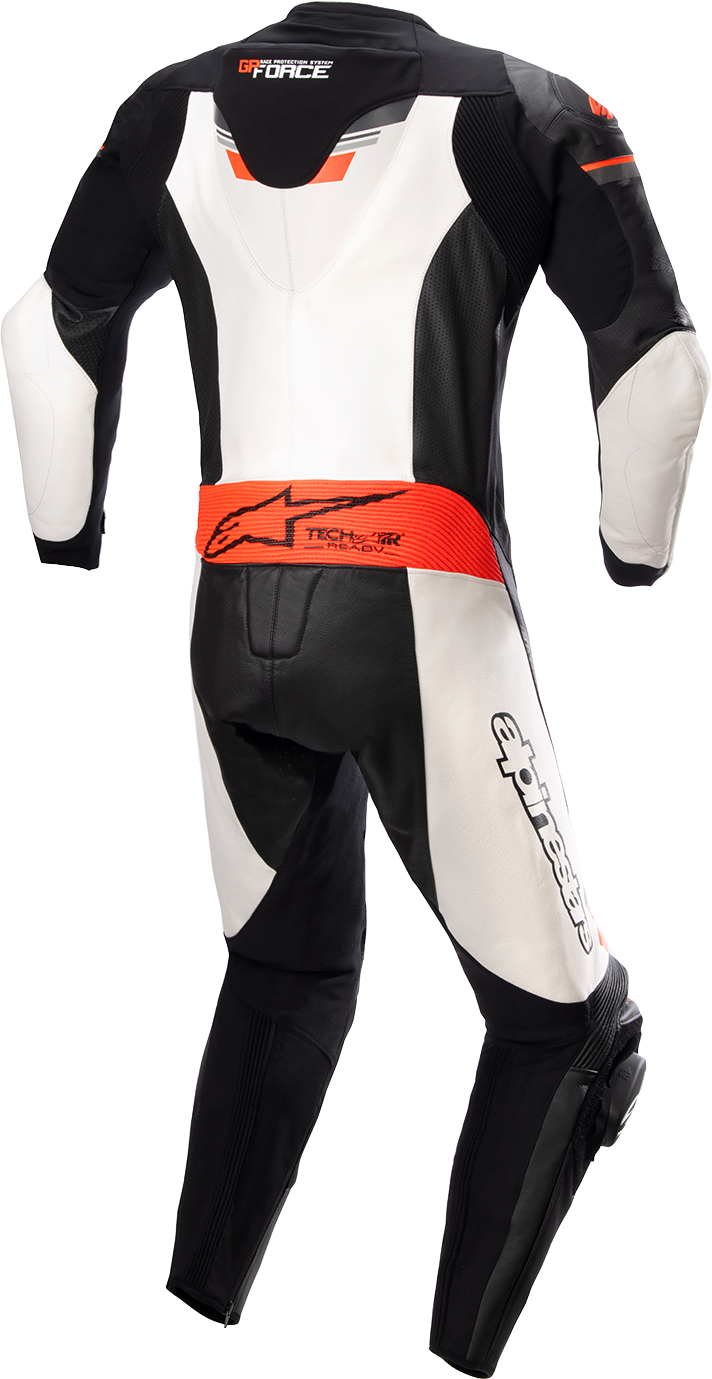 ALPINESTARS GP Force Chaser 1-Piece Leather Suit - Black/White/Red Fluo - US 50 / EU 60 3150321-1231-60