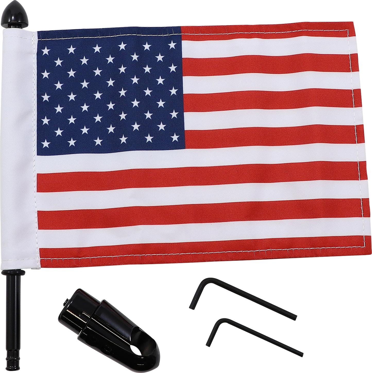 PRO PAD Flag Mount - Detachable Sissy Bar - 9" Pole - 6" X 9" Flag BRFM-RDHB765IN