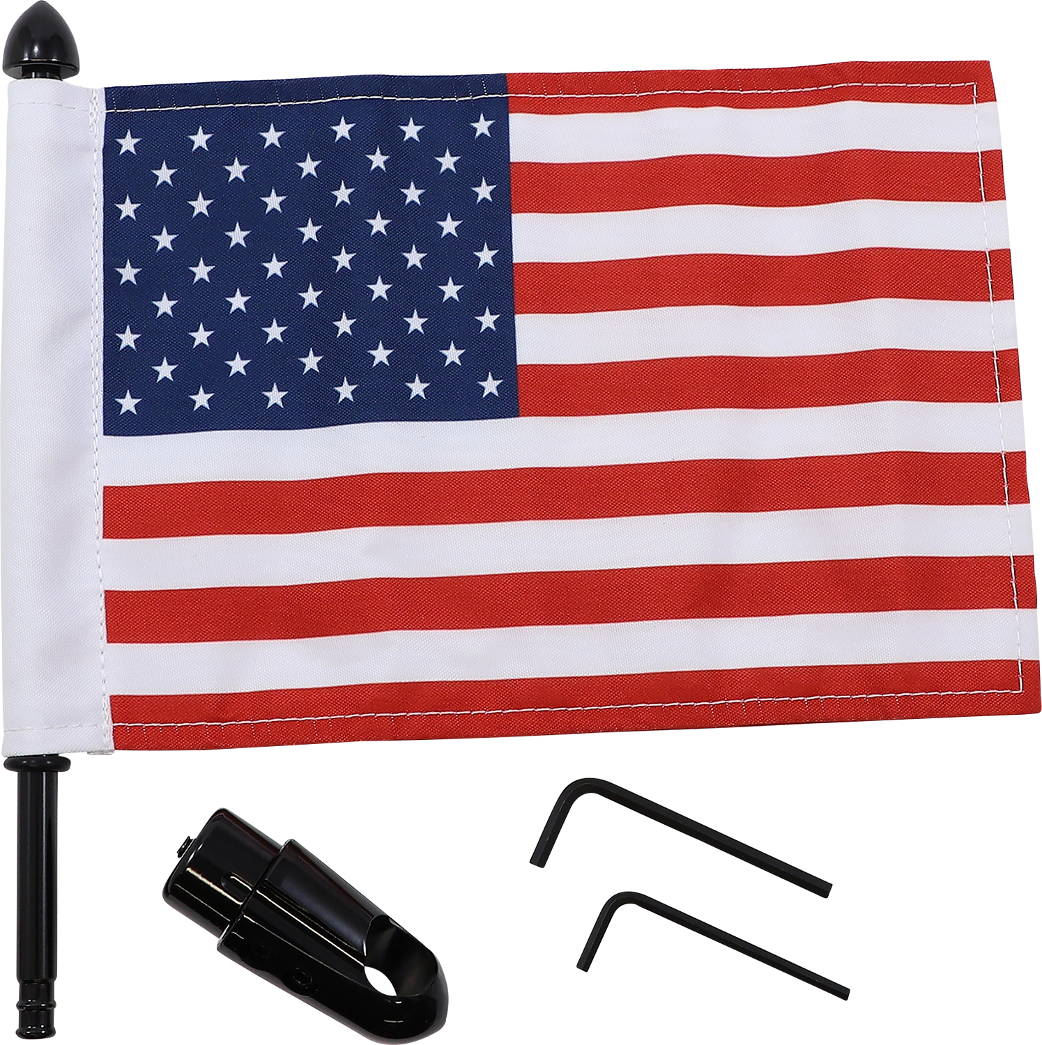 PRO PAD Flag Mount - Detachable Sissy Bar - 9" Pole - 6" X 9" Flag BRFM-RDHB765IN