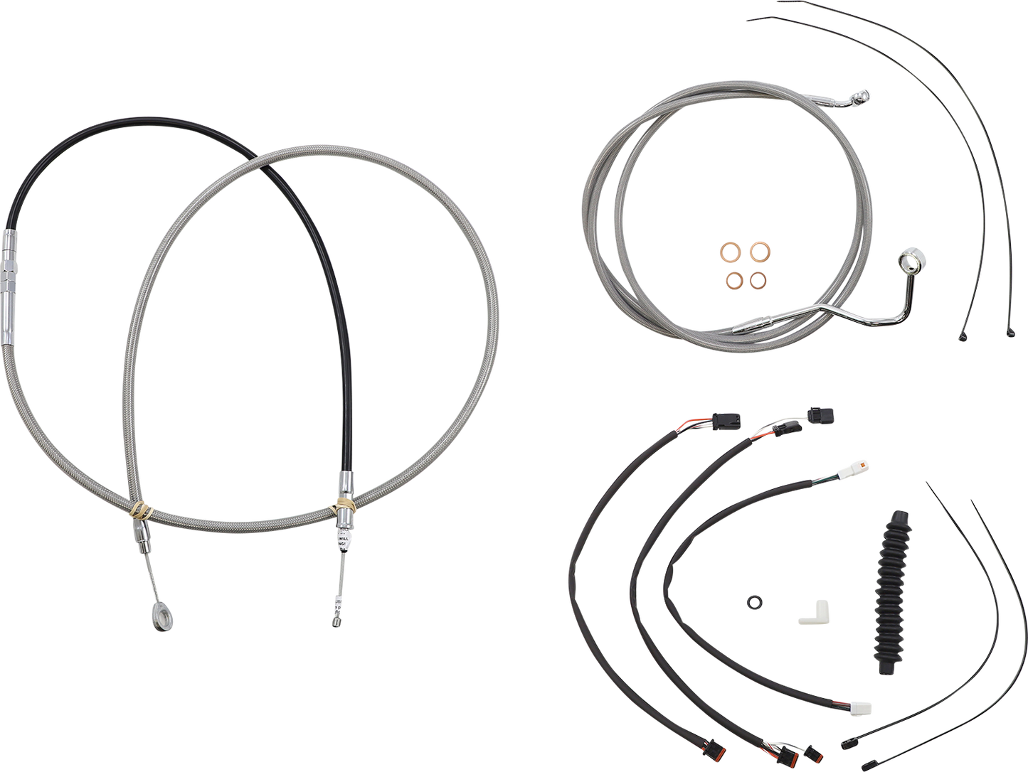 MAGNUM SHIELDING XR Handlebar Installation Kit - 15"-17" Ape Hangers - '21-'23 FLTR - Stainless Steel/Chrome 589982