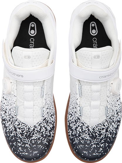 CRANKBROTHERS Stamp BOA® Flat Shoes - Black/White Splatter - US 7 STB11020S-7.0