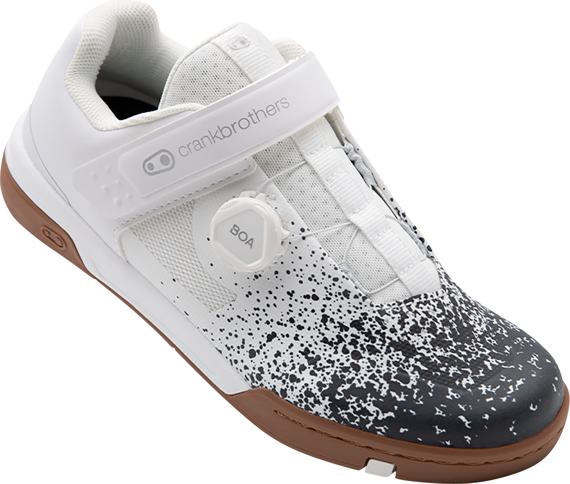 CRANKBROTHERS Stamp BOA® Flat Shoes - Black/White Splatter - US 9.5 STB11020S-9.5