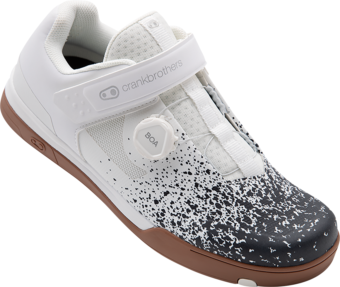 CRANKBROTHERS Mallet BOA® Clip-In Shoes - Black/White Splatter - US 14 MAB11020S-14.0