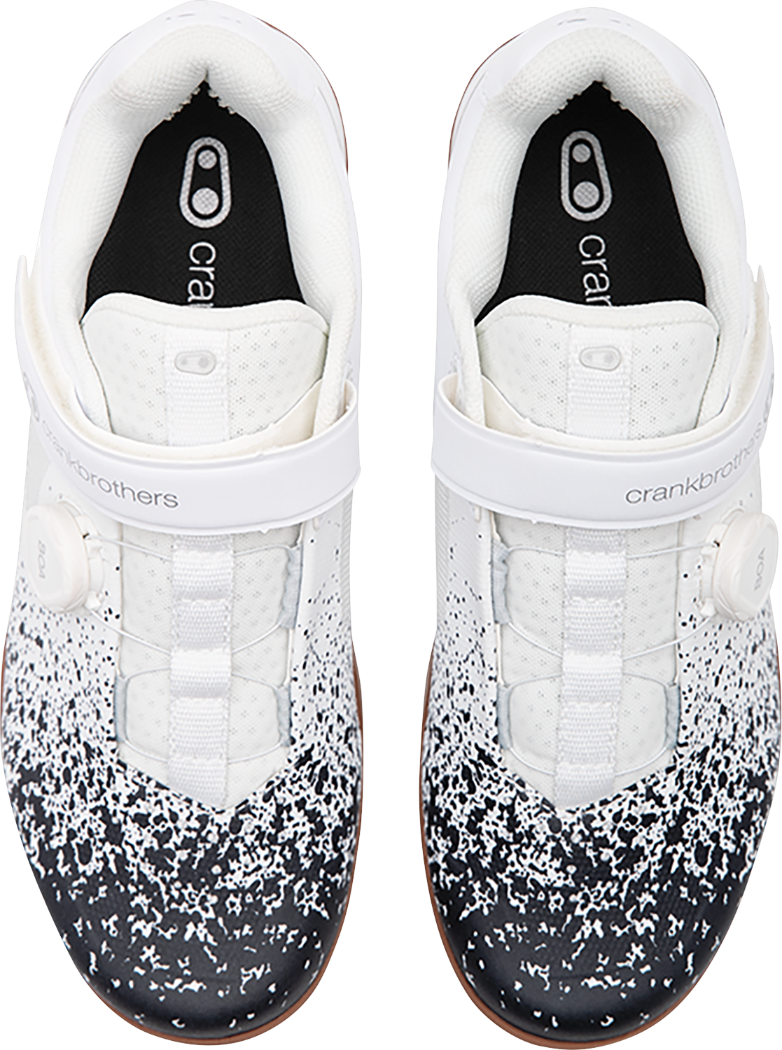 CRANKBROTHERS Mallet BOA® Clip-In Shoes - Black/White Splatter - US 12.5 MAB11020S-12.5
